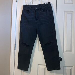 American Eagle Outfitters Women's Black Straight Leg Jeans